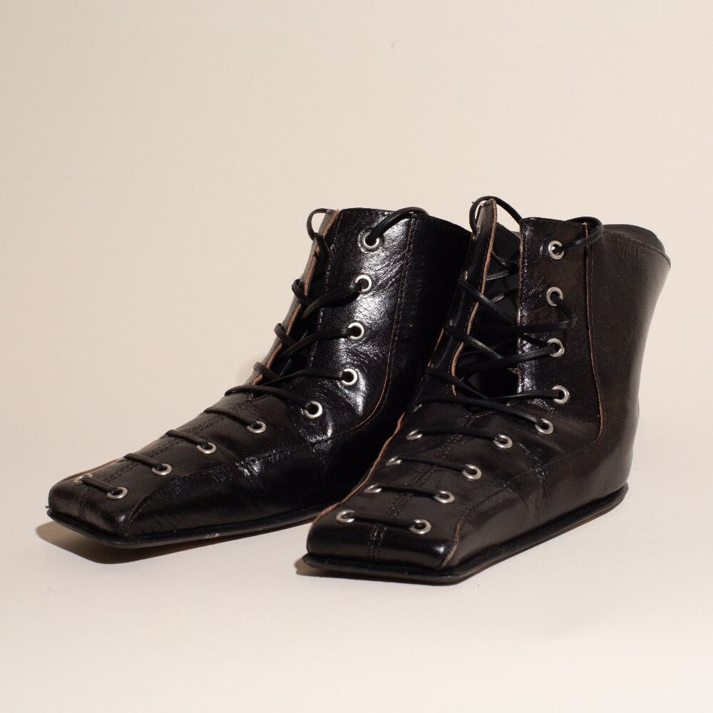 Miista Aima Black Lace Mules